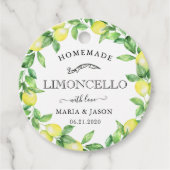 Limoncello Monogram Favor Classic Bedankjes Labels (Voorkant)