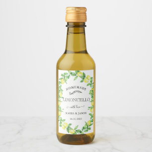 Limoncello Monogram Voor Mini Flesetiket Wijn Etiket