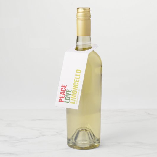 Limoncello Peace Love and Limoncello Flessenhanger (Schuin)