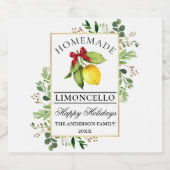 Limoncello Verdure Joyeuses Vacances Étiquettes de (Étiquettes simples)