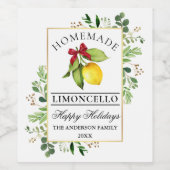 Limoncello Verdure Vacances bouteille Étiquettes (Étiquettes simples)