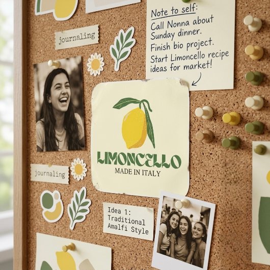 Limoncello Vierkante Sticker