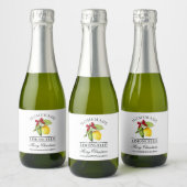 Limoncello Vrolijk Kerstmis Kleine Fles Labels Sparkling Wijnetiket (Flessen)