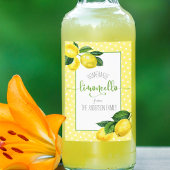 Limoncello waterverf lemon aangepaste scriptpunt wijn etiket