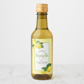 Limoncello waterverf lemon aangepaste scriptpunt wijn etiket (Voorkant)
