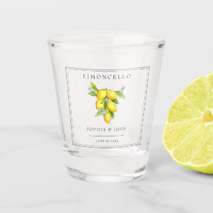 Limoncello Waterverf Lemons Trouwgunst Shot Glas