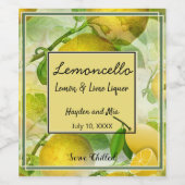 Limoncello wijn etiket (Enkel label)