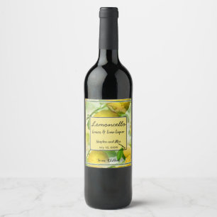 Limoncello wijn etiket