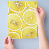 Limonen achtergrond flyer (Hand)
