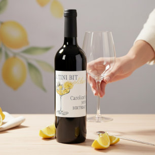Limonen cocktail Een tini beetje Ouder 30ste Verja Wijn Etiket