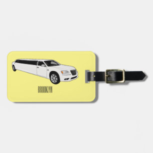 Limousine cartoon illustratie bagagelabel