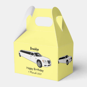 Limousine cartoon illustratie bedankdoosjes