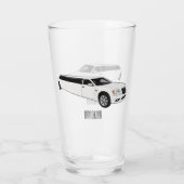 Limousine cartoon illustratie glas (Achterkant)