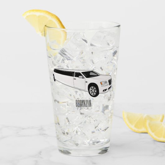 Limousine cartoon illustratie glas (Voorkant ijs)