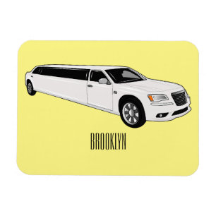 Limousine cartoon illustratie magneet
