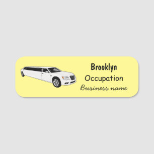 Limousine cartoon illustratie naamplaatje