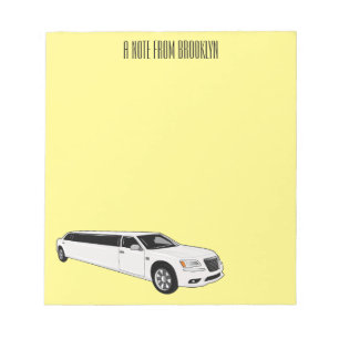 Limousine cartoon illustratie notitieblok