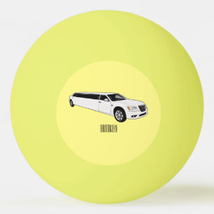 Limousine cartoon illustratie pingpongballen
