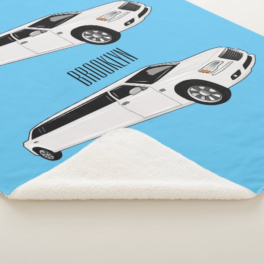 Limousine cartoon illustratie sherpa deken (3/4)