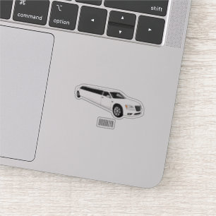 Limousine cartoon illustratie sticker