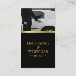 Limousine, Limo, Town Card, Driver Service Visitekaartje