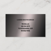 Limousine zwart brons visitekaartje (Achterkant)