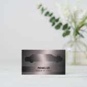 Limousine zwart brons visitekaartje (Staand voorkant)