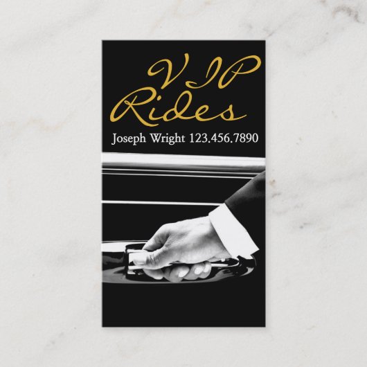 Limousines Limo Car Services Driver Visitekaartje (Voorkant)