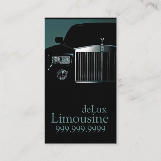 Limousines, Limo Services, Carte de visite de cond (Devant)