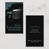 Limousines, Limo Services, Carte de visite de cond (Devant / Derrière)