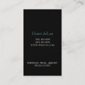 Limousines, Limo Services, Carte de visite de cond (Dos)