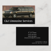 Limousines, Limo Services, Carte de visite de cond (Devant / Derrière)