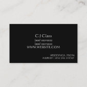 Limousines, Limo Services, Carte de visite de cond (Dos)