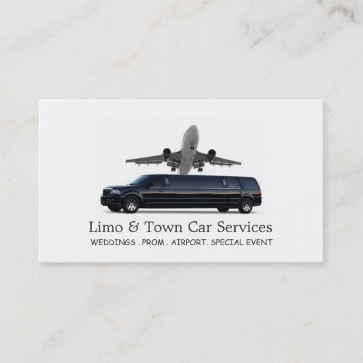 Limousines, Limo Services, Carte de visite de cond (Devant)