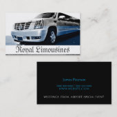 Limousines, Limo Services, Driver Carte de visite (Devant / Derrière)