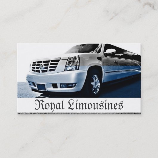 Limousines, Limo Services, Driver Carte de visite (Devant)