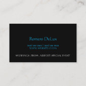 Limousines, Limo Services, Driver Carte de visite (Dos)