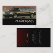 Limousines, Limo Services, Driver Carte de visite (Devant / Derrière)