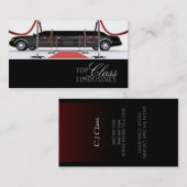 Limousines, Limo Services, Driver Carte de visite (Devant / Derrière)
