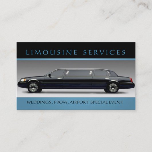 Limousines, Limo Services, Driver Carte de visite (Devant)