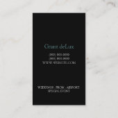 Limousines, Limo Services, Driver Carte de visite (Dos)