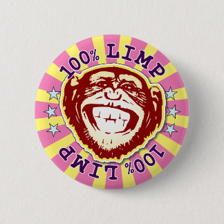 Limp 100% Funny Monkey Badge Ronde Button 5,7 Cm