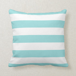 Limpet Shell Aqua & White Striped Kussen