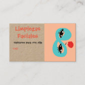 limpiezas faciales, carte de visite (Devant)