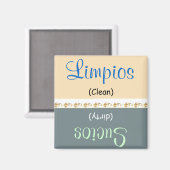 Limpios /Lave-vaisselle Sucios /Lavaplatos Magnet (Recto/Verso)