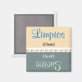 Limpios / Sucios Vaatwasser / Lavaplatos Magneet (Voorkant / Achterkant)