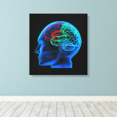 L'impression en toile étirée du cerveau humain (Insitu (Plancher de Bois))