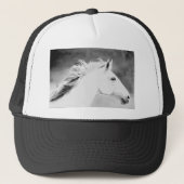 LIN26BW-mane in de Wind.tif Trucker Pet (Voorkant)