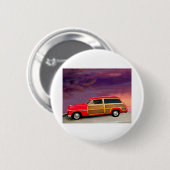 LIN55 Red Woody.tif Ronde Button 5,7 Cm (Voorkant /achterkant)