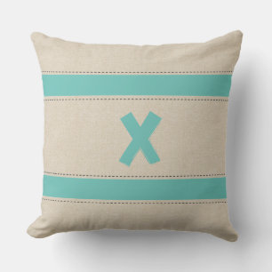 Lin Look Stripes Ajouter un Coussin de monogramme